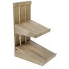 Display small 2-niveaus hout Old Look Finger Safe laklaag-viekante kratjes